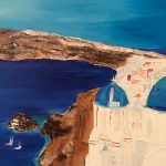 huile sur toile Santorin