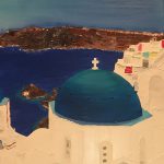 dome-santorin-peinture-huile